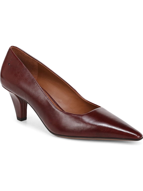 Women's Astra Pointed Toe Pump Mahogany Red Leather 8M