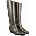 thumbnail image 1 of Franco Sarto Women's Billie Western Knee High Boot Pewter Snake Wide Calf 6.5M, 1 of 5