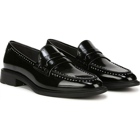 Franco Sarto Women's Black Eden Studs Loafer 5.5M