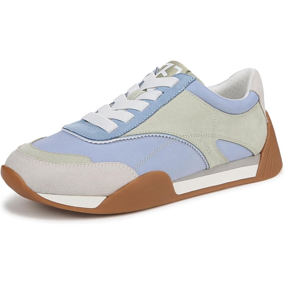 Franco Sarto Women's Brescia Lace Up Jogger Sneaker Light Blue Multi Woven 8M