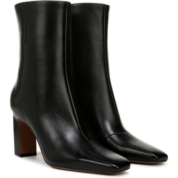 Franco Sarto Women's Briar Dress Ankle Bootie Black Leather 6M