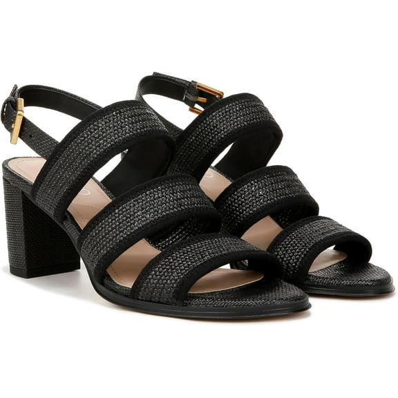 Franco Sarto Women's Buco Strappy Heeled Sandal Black 11M