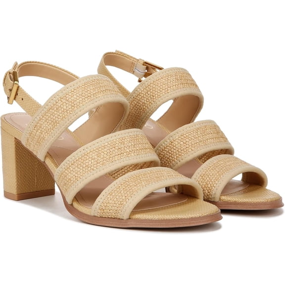 Franco Sarto Women's Buco Strappy Heeled Sandal Natural 11M