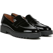 Franco Sarto Womens Cassandra Comfortable Slip-On Loafers, Black, Size 7 W