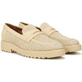 thumbnail image 1 of Franco Sarto Women's Cassandra Platform Penny Loafer Natural Beige Raffia 10M, 1 of 1