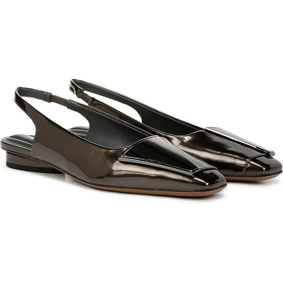 Franco Sarto Women's Cassidy Slingback Ballet Flat Gunmetal Metallic 11M