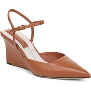 Franco Sarto Womens Cherie Pointed Toe Ankle Wrap Wedge Pump Cognac Brown 6.5M