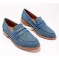 thumbnail image 1 of Franco Sarto Women's Chrissy Penny Loafers Denim Blue 7W, 1 of 1