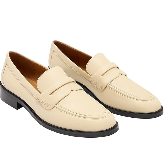 Franco Sarto Women's Chrissy Penny Loafers Ivory 9.5M