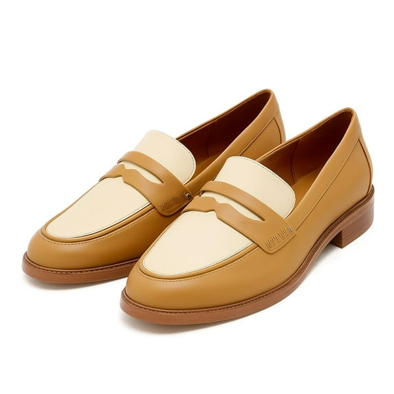 Franco Sarto Women's Chrissy Penny Loafers Tan Multi 9.5W