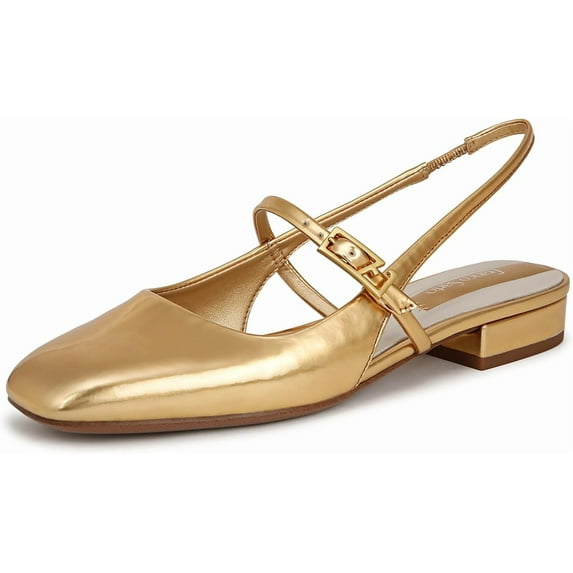 Franco Sarto Women's Destin Slingback Flat Gold 11W