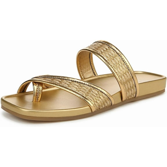 Franco Sarto Women's Estella Slide Sandal Gold 9.5M