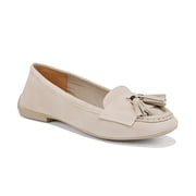 Franco Sarto Womens Faith Tassel Loafer Beige Suede 10M
