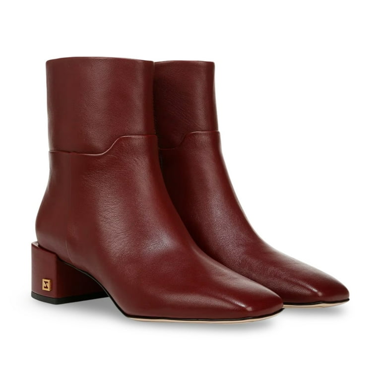 Franco Sarto Women's Flexa Fabiene Ankle Boot Red Leather 8M