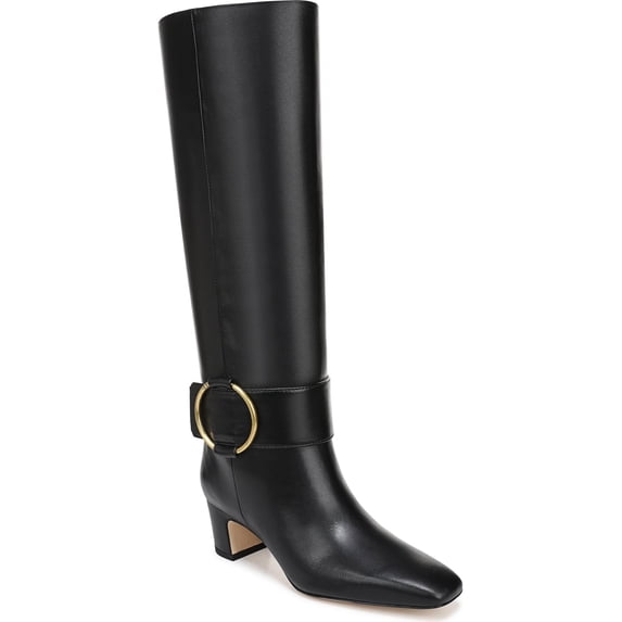 Franco Sarto Women's Flexa Solene Knee High Boot Black Leather 6.5M