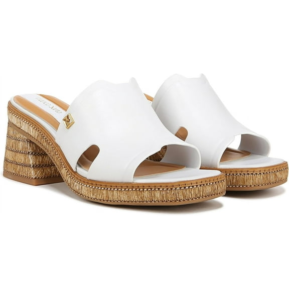 Franco Sarto Women's Florence Slide Heeled Sandals White 11M