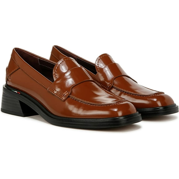 Franco Sarto Women's Gabriella Round Toe Loafer Tobacco Brown Glossy 6M