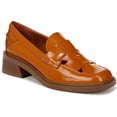 thumbnail image 1 of Franco Sarto Women's Gene Cut Out Heeled Loafer Brown Leather 10M, 1 of 6