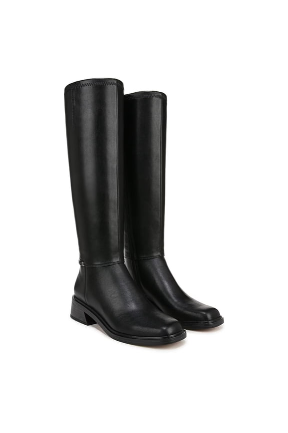 Women's Geralyn Knee High Boot Black Faux Leather Wide Calf 5.5M