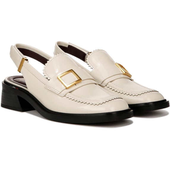 Franco Sarto Women's Gianna Slingback Loafers Vanilla White 10M