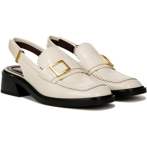 Franco Sarto Women's Gianna Slingback Loafers Vanilla White 10M