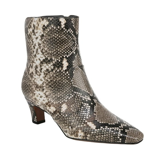Franco Sarto Women's Grey Snake Print Faux Leather Alexandria Ankle Boots 9M