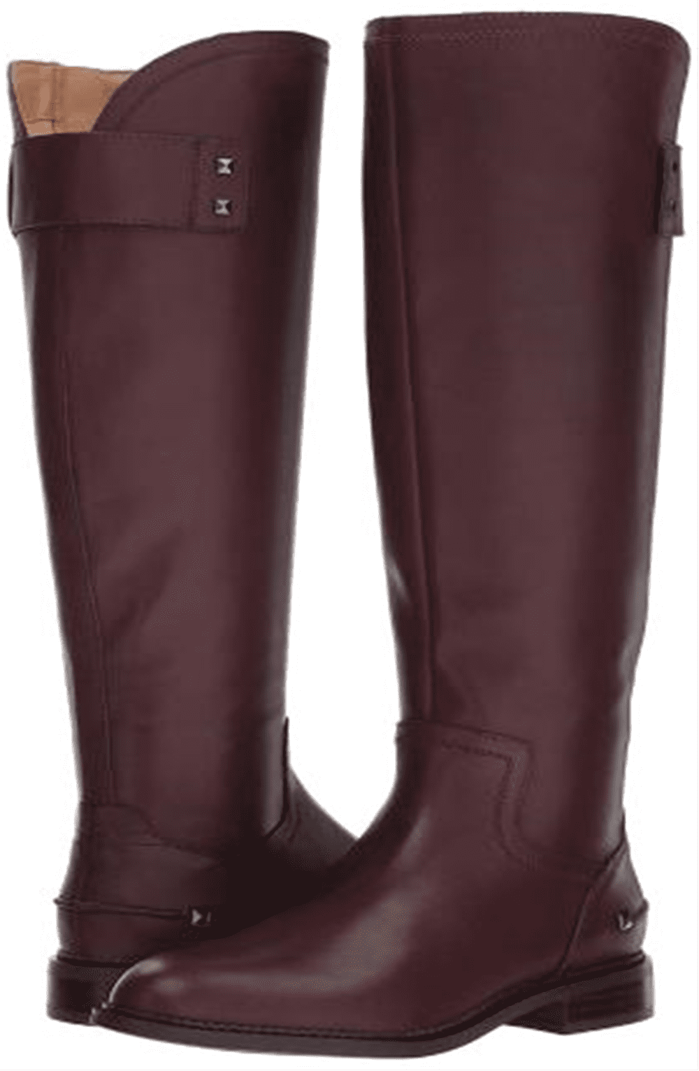 Franco Sarto Women s Henrietta Leather Almond Toe Knee High Maroon Size 9.5 M WC