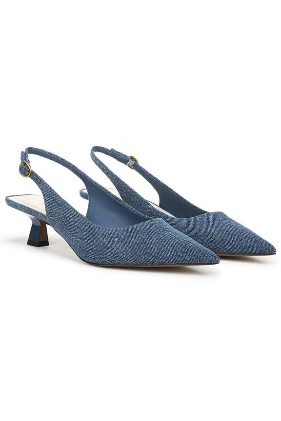 Women's Jaden Slingback Pump Denim Blue 6W