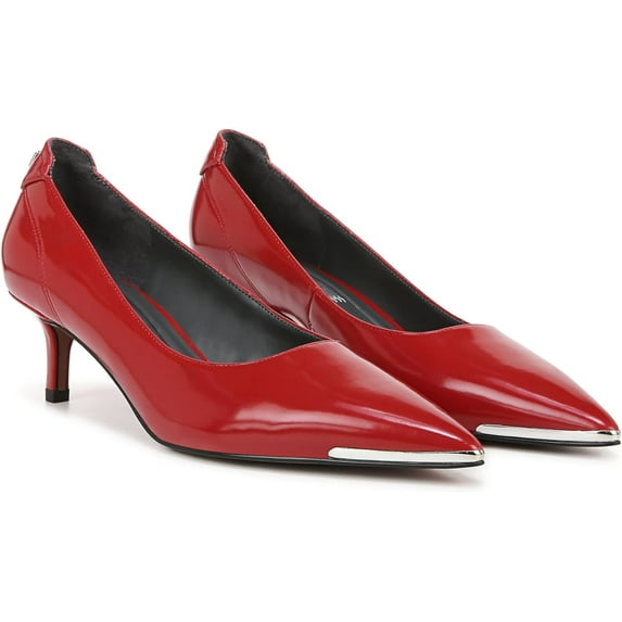 Franco Sarto Women's Kalsa Kitten Heel Pump Crimson Red Glossy 9.5M