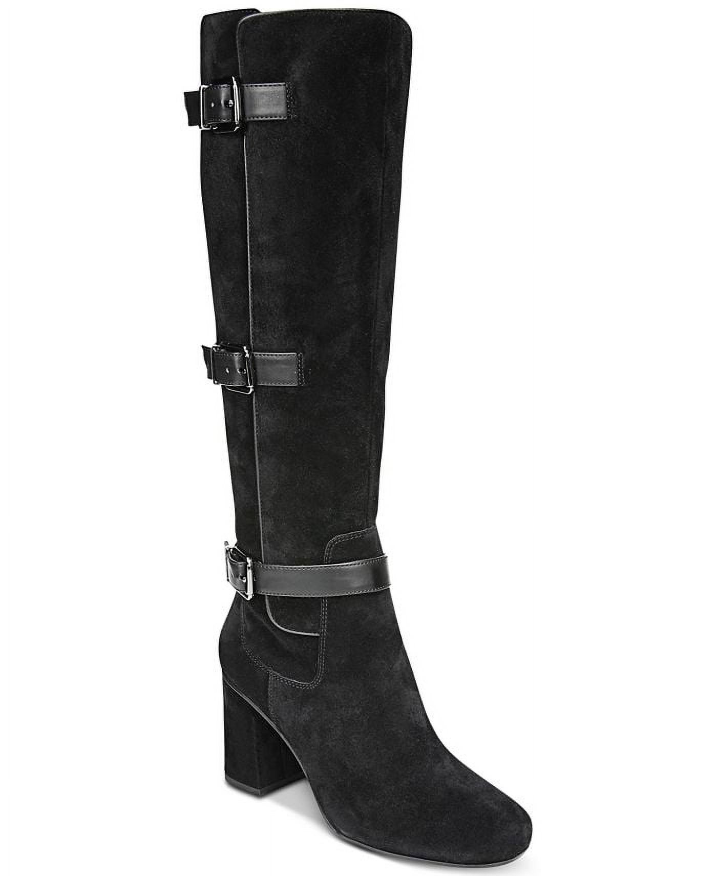Franco Sarto Women s Knoll Suede Closed Toe Knee High Fashion Boots Black Size 5.5 M