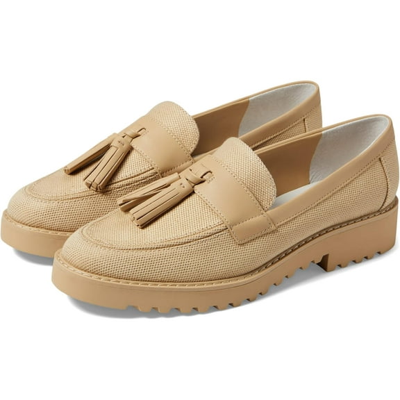 Franco Sarto Women's L-Carolynn 9 Lug Sole Loafers Beige 13M