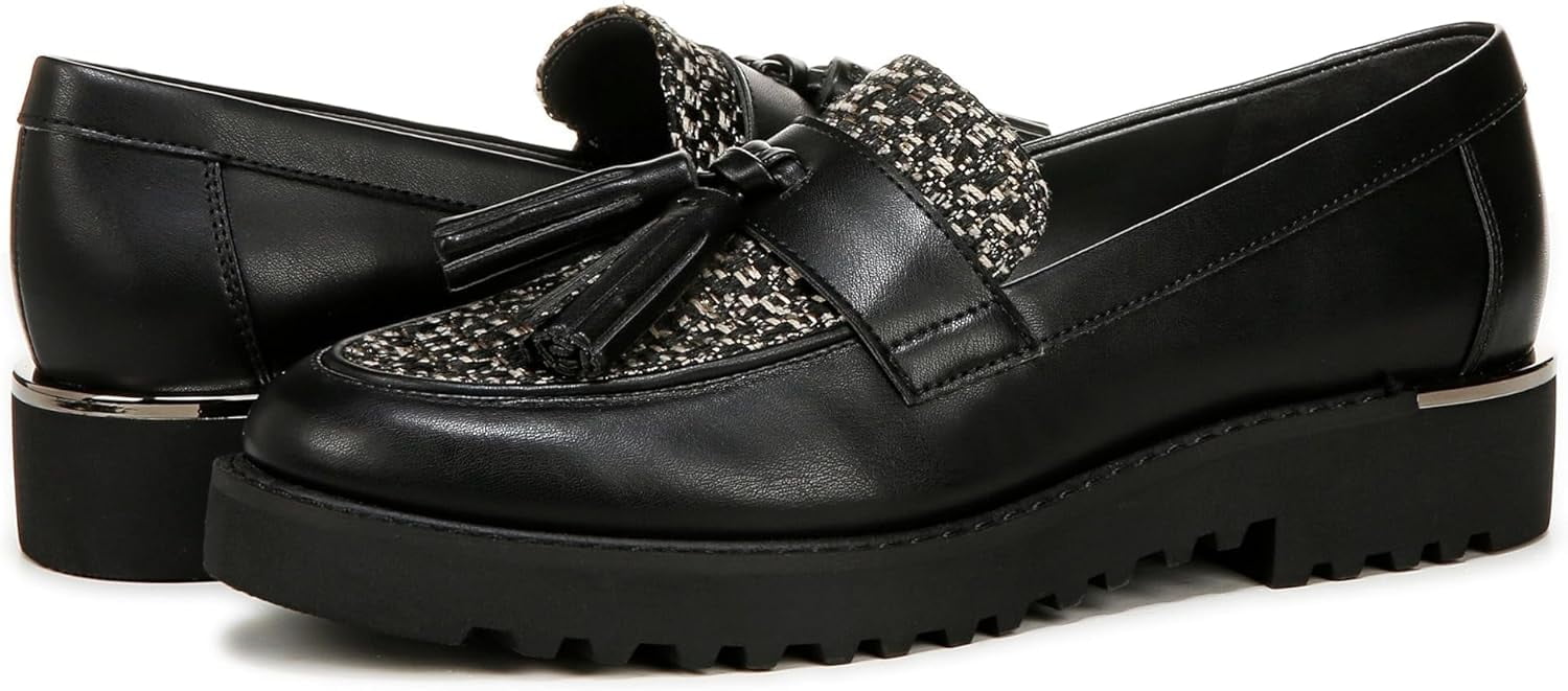 (取寄) フランコ サルト レディース キャロリン Franco Sarto women Carolynn Black Multi Tweed Franco Sarto Women's L-Carolynn Lug Sole Loafers Black Multi Tweed