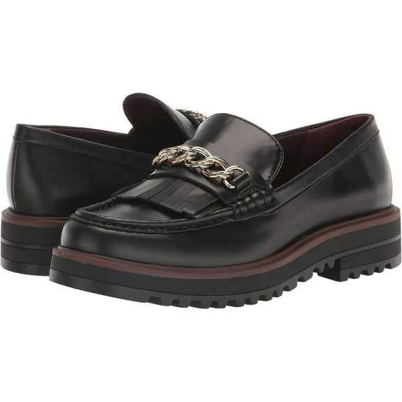 Franco Sarto Women's L-limit moc Slip-ons Loafer Black 8M