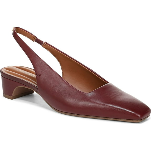 Franco Sarto Women's Lyanna Slingback Pump Bordo Red Leather 11M