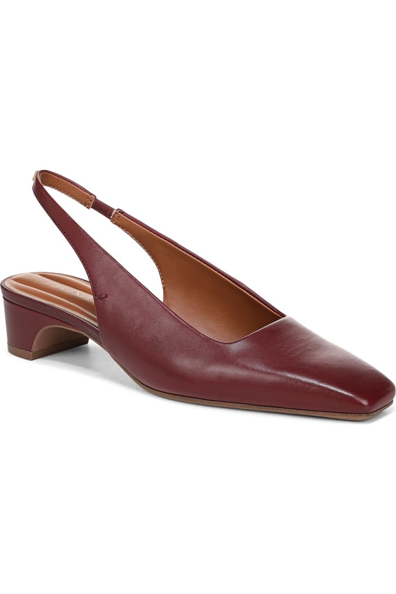 Women's Lyanna Slingback Pump Bordo Red Leather 8M