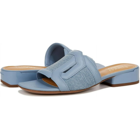 Franco Sarto Women's Margot Slide Sandal Denim Blue Fabric 9.5M