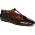 thumbnail image 1 of Franco Sarto Women's Marylee T-Strap Flat Brown Multi Patent 7M, 1 of 6
