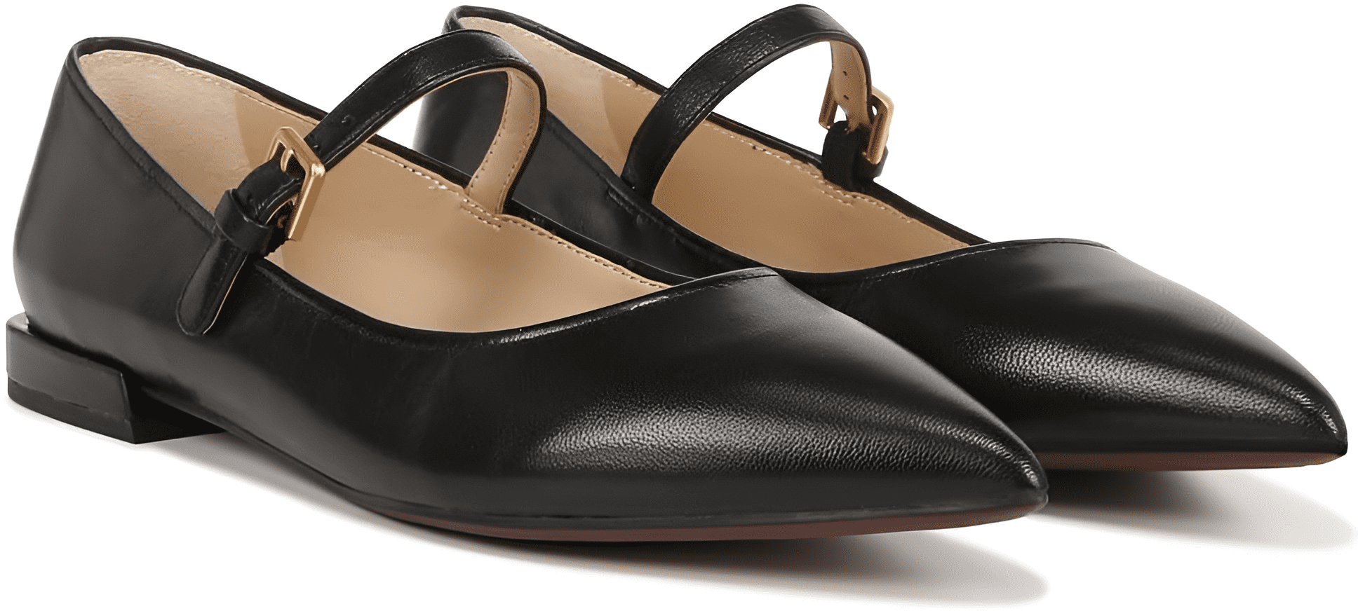 Franco Sarto Women's Kenley Mary Jane Flat - Leather Upper, Adjustable Buckle, Round Toe, 0.9 Inch Heel