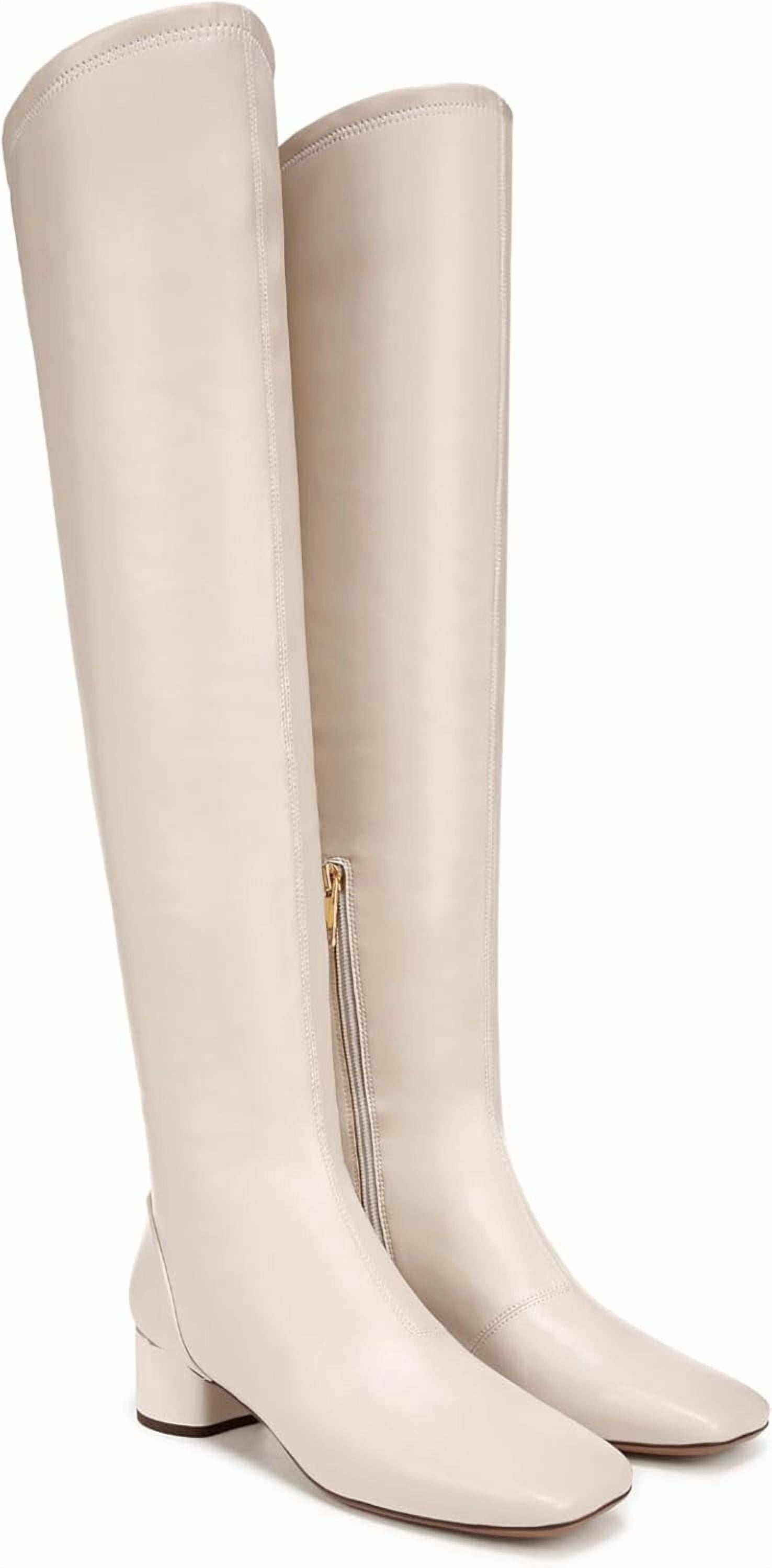Franco Sarto Women's Novara Square Toe Over The Knee Boot Chalk