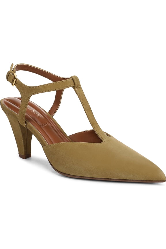 Women's Ovett Pointed Toe T-Strap Pump Mustard Brown 8.5M
