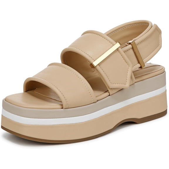 Franco Sarto Women's Piper Platform Slingback Sandal Buff Beige 8.5M