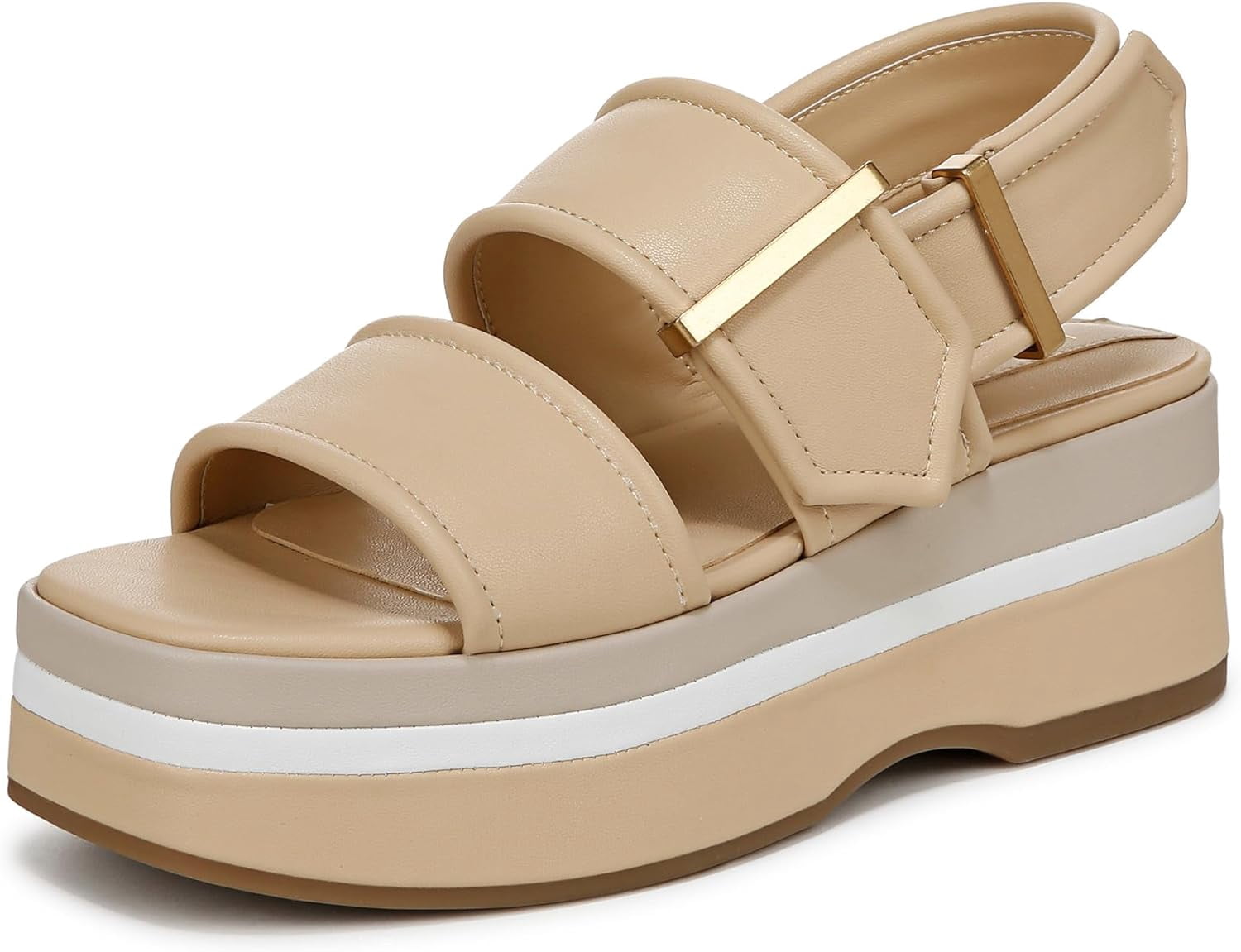 Franco Sarto Women's Piper Platform Slingback Sandal Buff Beige 8M ...