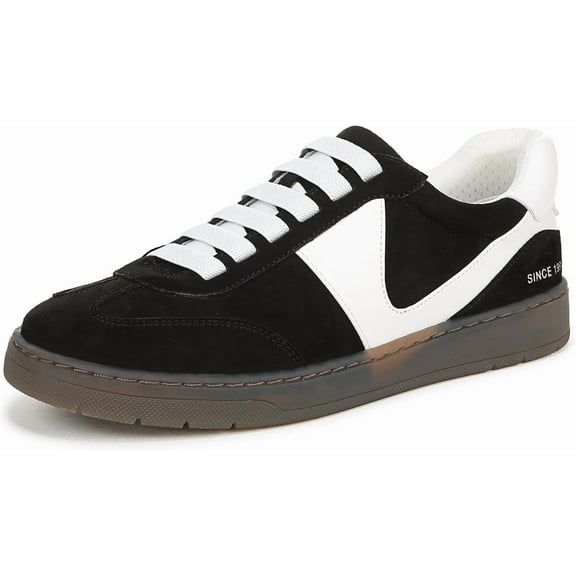 Franco Sarto Women's Ponti Lace Up Sneaker Black/White 10W