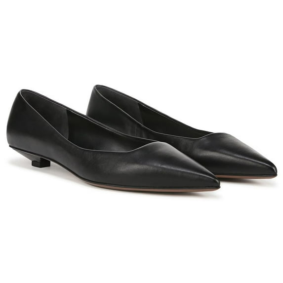 Franco Sarto Women's Prella Low Heel Pump Black Leather 9.5M