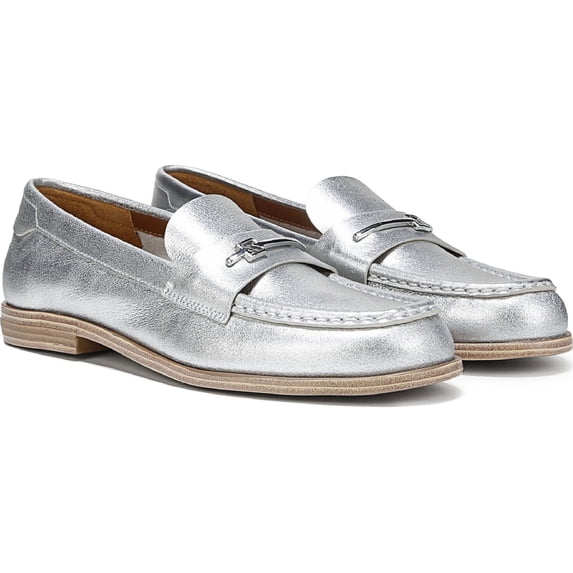 Franco Sarto Women's Riley Loafer Silver 5.5M