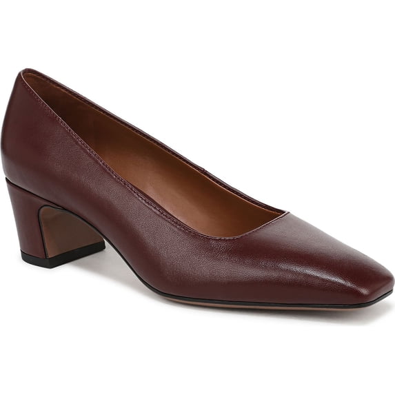 Franco Sarto Women's Salino Square Toe Pump Oxblood Red Leather 5M