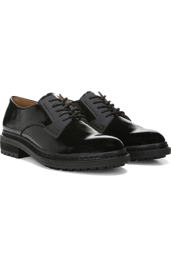 Women's Sendra Lug Sole Derby Black Patent 9.5M