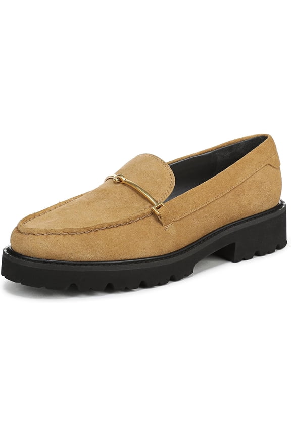 Women's Senna Lug Sole Loafer Biscotti Brown Suede 10M
