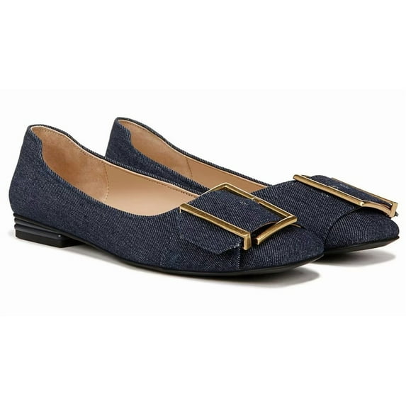 Franco Sarto Women's Tahlia Ballet Flat Dark Denim Blue 10M