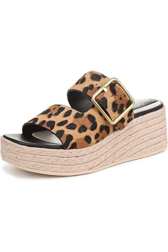 Women's Taziana Espadrille Platform Slide Sandal Leopard Print 8M